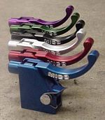 Billet Throttle Lever, Anodized in Cool Colors